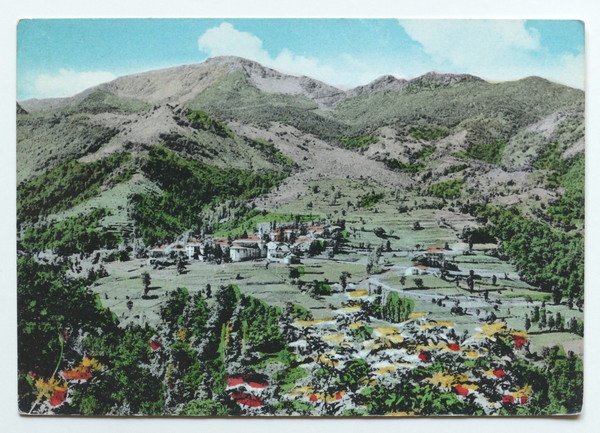 Cartolina Amborzasco - Panorama e Monte Ayona - 1965 ca.