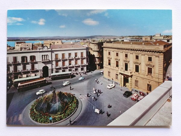 Cartolina Siracusa - Piazza Archimede - 1960 ca.