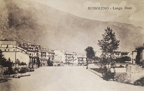 Cartolina - Bussoleno - Lungo Dora - 1920 ca.