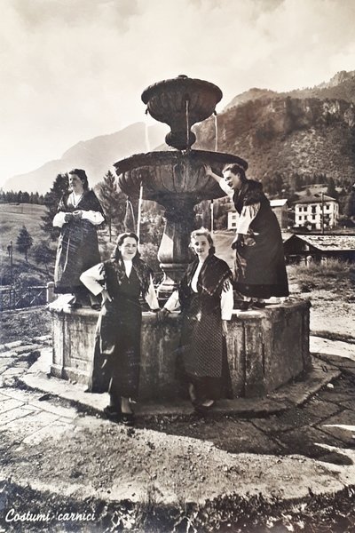 Cartolina - Costume Carnici - 1954