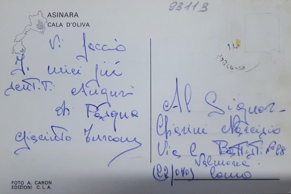 Cartolina - Asinara - Cala d'Oliva - 1970 ca.