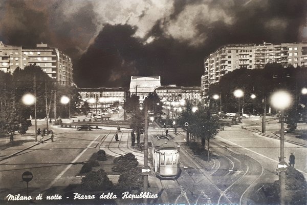 Cartolina - Milano - Piazza della Repubblica - 1965