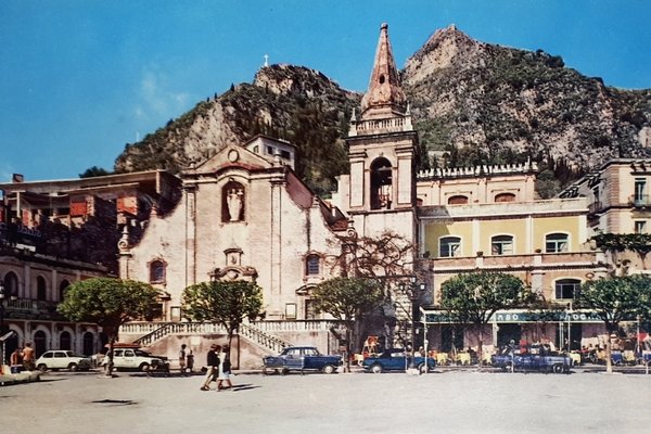 Cartolina - Taormina - Piazza IX Aprile - 1970 ca.