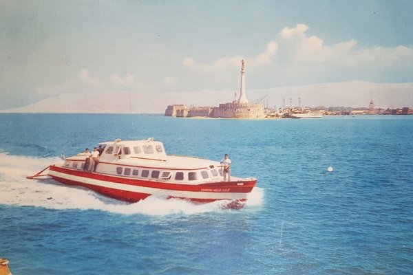 Cartolina - Messina - Aliscafo in arrivo - 1969