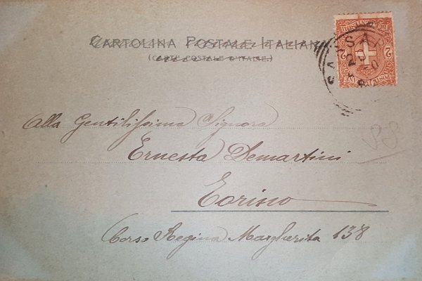 Cartolina - Sassari - Piazza Castello - 1900