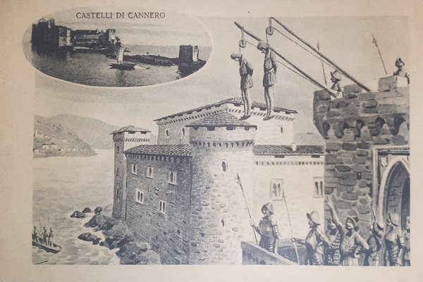 Cartolina - Cannero - Castelli di Cannero - 1913