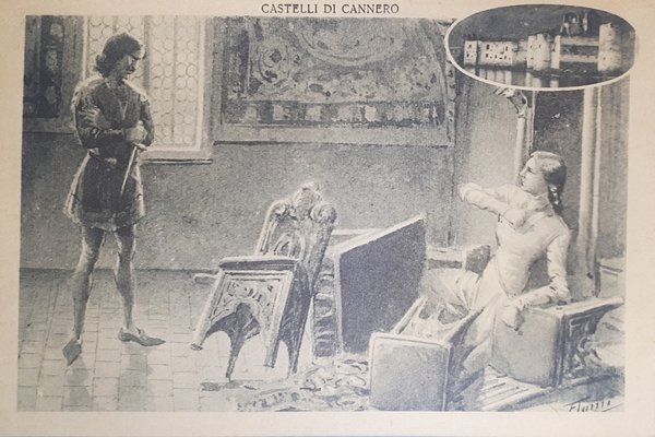 Cartolina - Castelli di Cannero - I Mazzarditi - 1913
