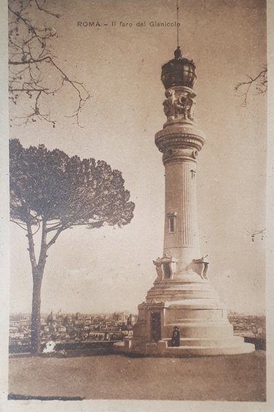 Cartolina - Roma - Il Faro del Gianicolo - 1919