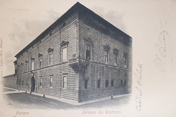 Cartolina - Ferrara - Palazzo dei Diamanti - 1900 ca.