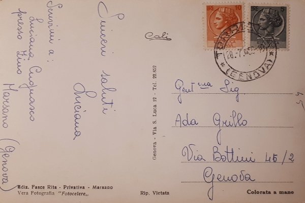 Cartolina - Marsano - Stazione Climatica - 1956