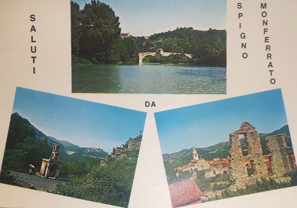 Cartolina - Saluti da Spigno Monferrato - Ponte Romano - …