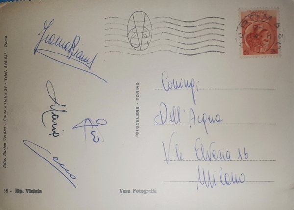 Cartolina - Roma - Via Condotti - 1955