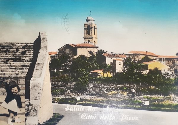Cartolina - Saluti da Città della Pieve - 1970