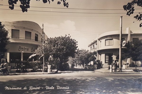 Cartolina - Miramare di Rimini - Viale Tirrenia - 1955