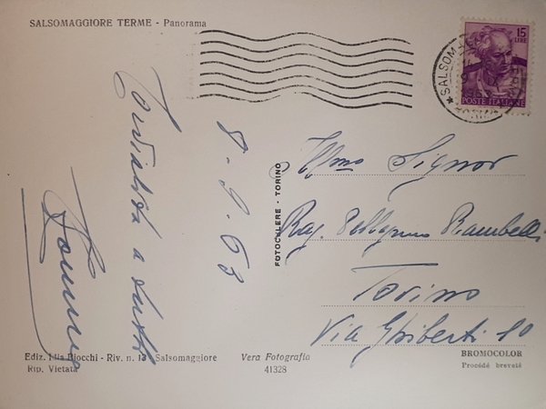 Cartolina - Salsomaggiore Terme - Panorama - 1963