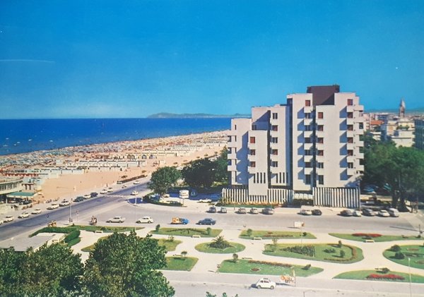 Cartolina - Hotel Bellevue - Rimini - 1960 ca.