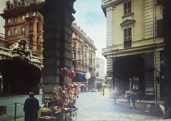 Cartolina - Genova - Particolare dei portici di via XX …