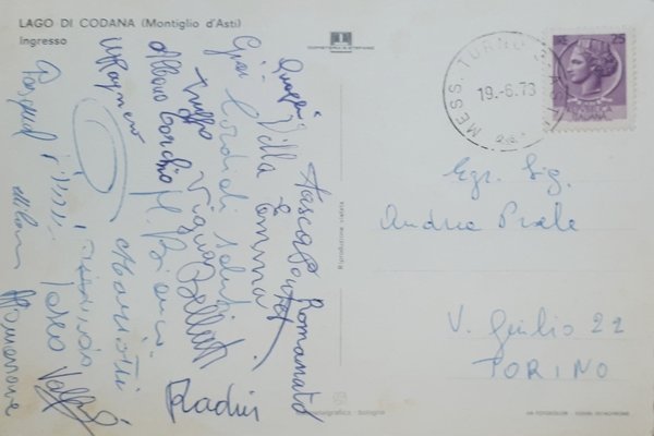 Cartolina - Lago di Codana ( Montiglio d'Asti ) - …