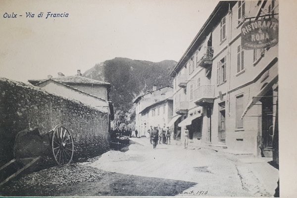Cartolina - Oulx - Via di Francia - 1910