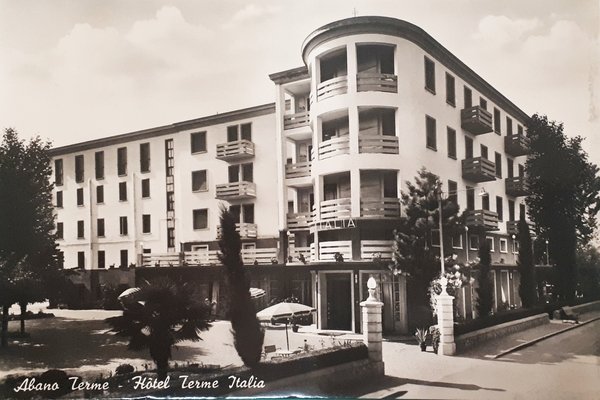 Cartolina - Abano Terme - Hotel Terme Italia - 1953