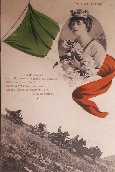 Cartolina - Militaria - Pe la grande Italia - 1900 …