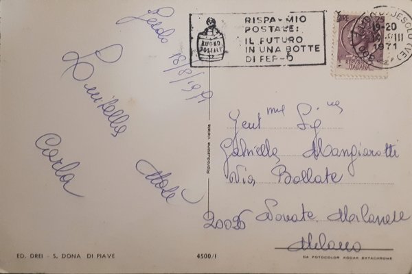 Cartolina - Saluti da Jesolo Lido - 1971