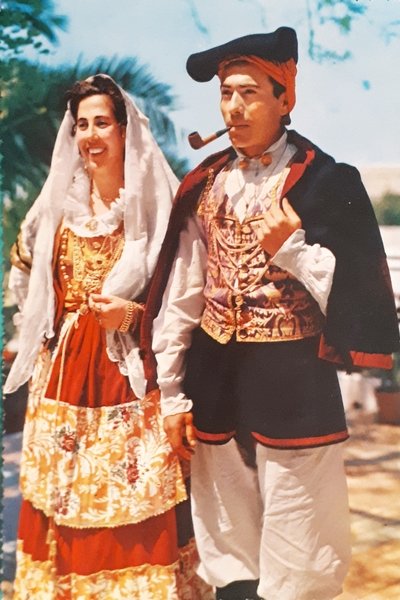 Cartolina - Costumi Sardi - Quartu S. Elena - 1958