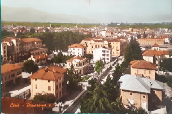 Cartolina - Ciriè - Panorama e Ville - 1960