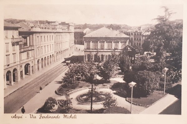 Cartolina - Acqui - Via Ferdinando Micheli - 1941