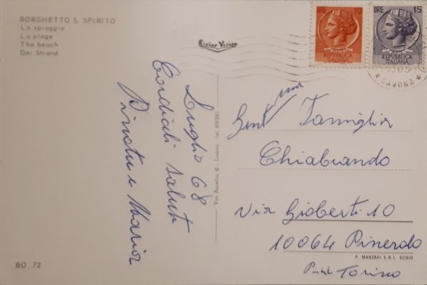 Cartolina - Borghetto S. Spirito - La Spiaggia - 1963 | Immagine Gallery 2