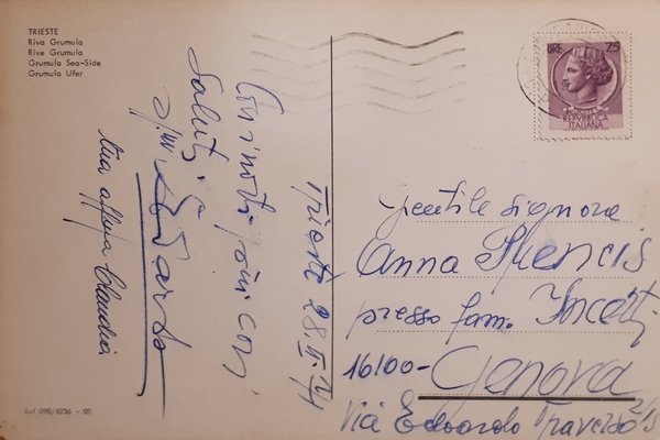 Cartolina - Trieste - Riva Grumula - 1971