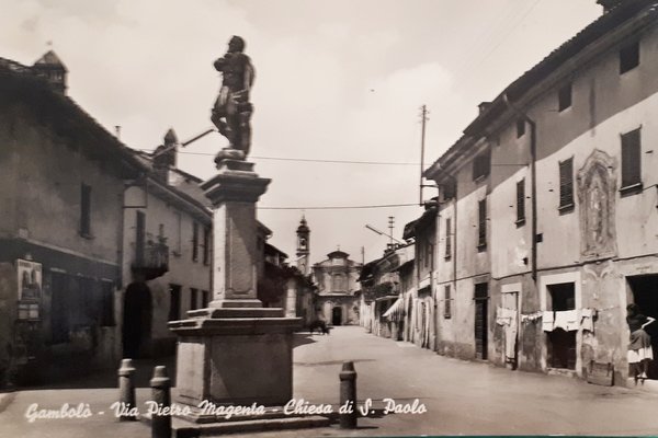 Cartolina - Gambolò - Via Pietro Magenta - Chiesa di …