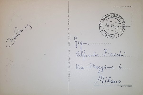 Cartolina II Convegno Nazionale Filatelisti Tematici - Salsomaggiore Terme 1963