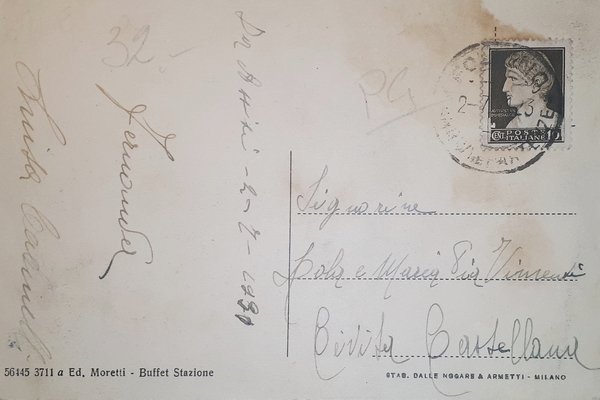 Cartolina - Assisi - Piazza Vittorio Emanuele II - 1931