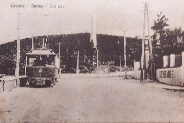 Cartolina - Trieste - Opcina - Obelisco - Tram - …