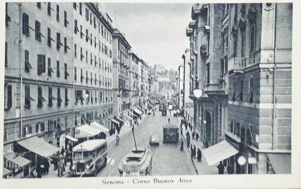 Cartolina - Genova - Corso Buenos Aires - 1940 ca.