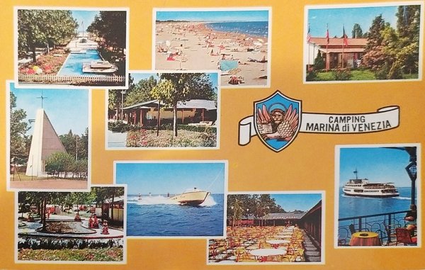 Cartolina - Camping di Venezia - Punta Sabbioni - 1960 …