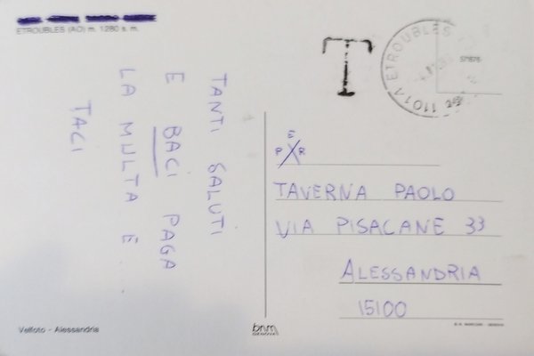 Cartolina - Étroubles ( AO ) - 1983 | Immagine Gallery 2