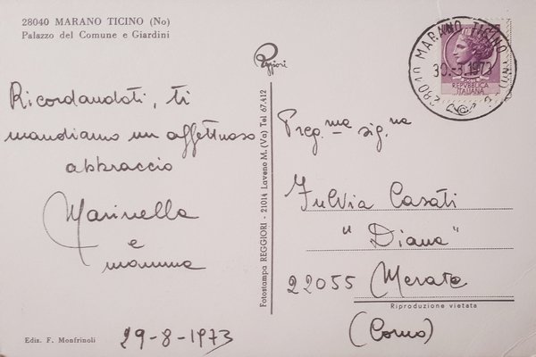 Cartolina - Marano Ticino ( NO ) - Palazzo del …