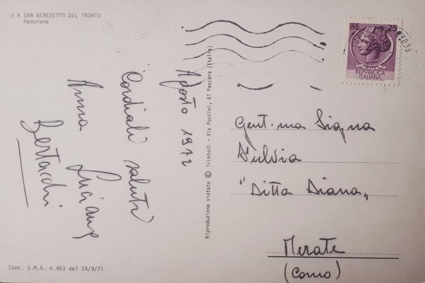 Cartolina - San Benedetto del Tronto - Panorama - 1972