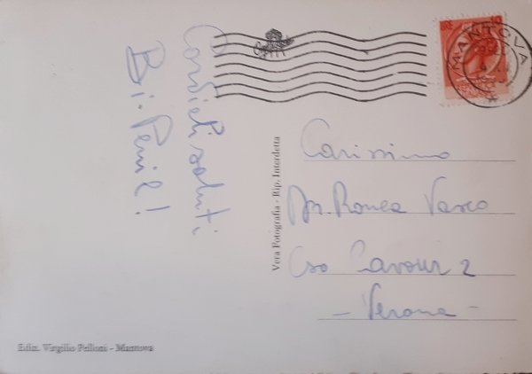 Cartolina - Mantova - Palazzo del Te - 1955