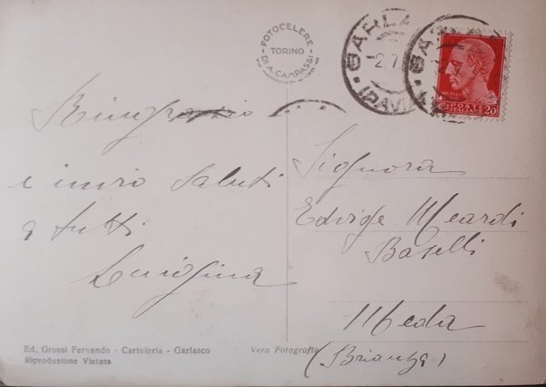 Cartolina - Garlasco - Interno Santuario Madonna della Bozzola - …