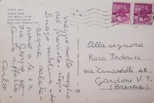 Cartolina - Punta Ala - Veduta aerea - 1965