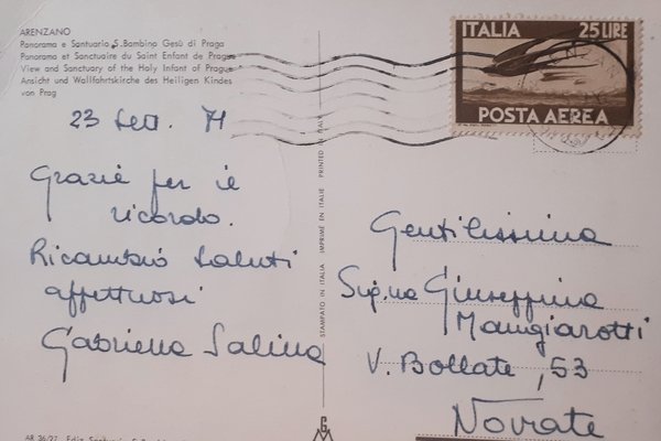 Cartolina - Arenzano - Panorama e Santuario S. Bambino Gesù …