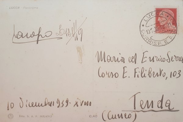 Cartolina - Lucca - Panorama - 1939