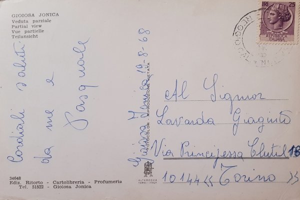 Cartolina - Gioiosa Jonica - Veduta parziale - 1967