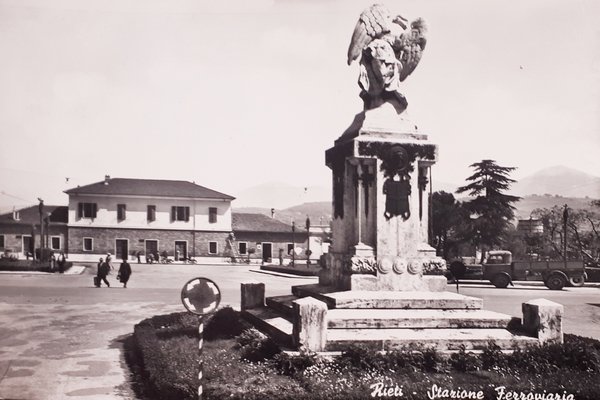 Cartolina - Rieti - Stazione Ferroviaria - 1957