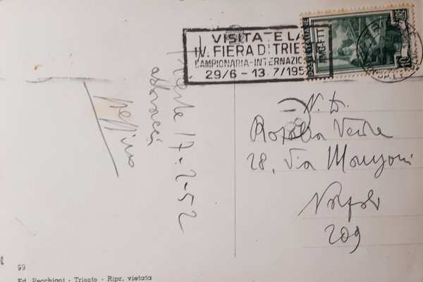 Cartolina - Trieste - Teatro Giuseppe Verdi - 1952