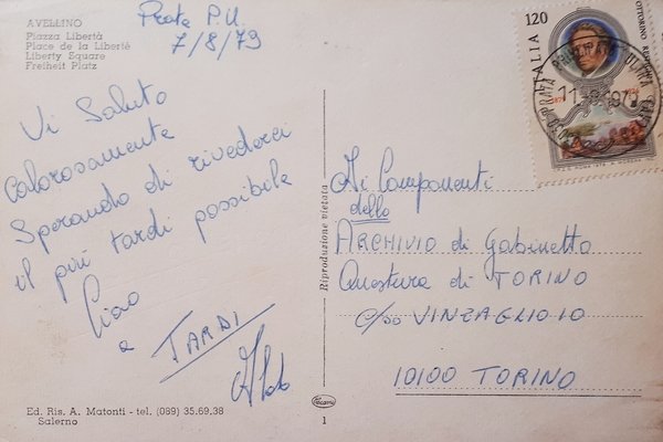 Cartolina - Avellino - Piazza Libertà - 1979 | Immagine Gallery 2