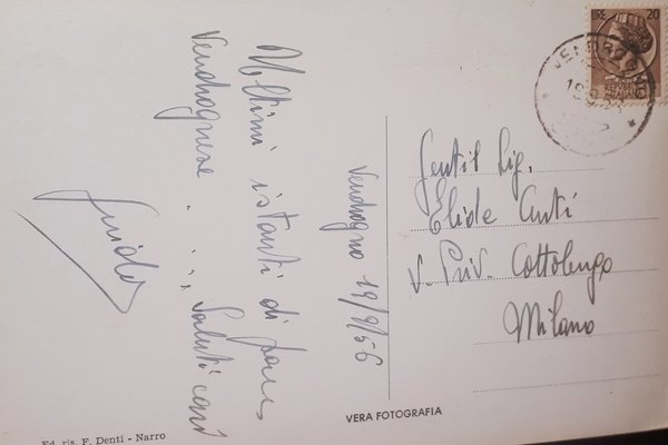 Cartolina - Giumello - Sullo sfondo il Pizzo dei Tre …